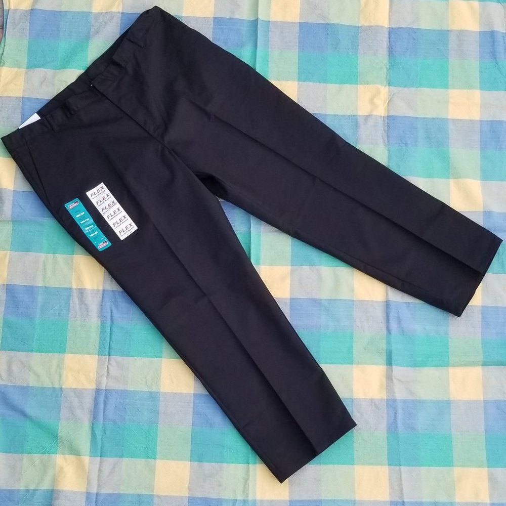 Dickies Work Pant Relaxed Fit Mens 42 X 32 Black Flex Straight Leg Pants NWT